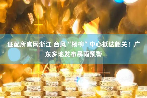 证配所官网浙江 台风“杨柳”中心抵达韶关！广东多地发布暴雨预警